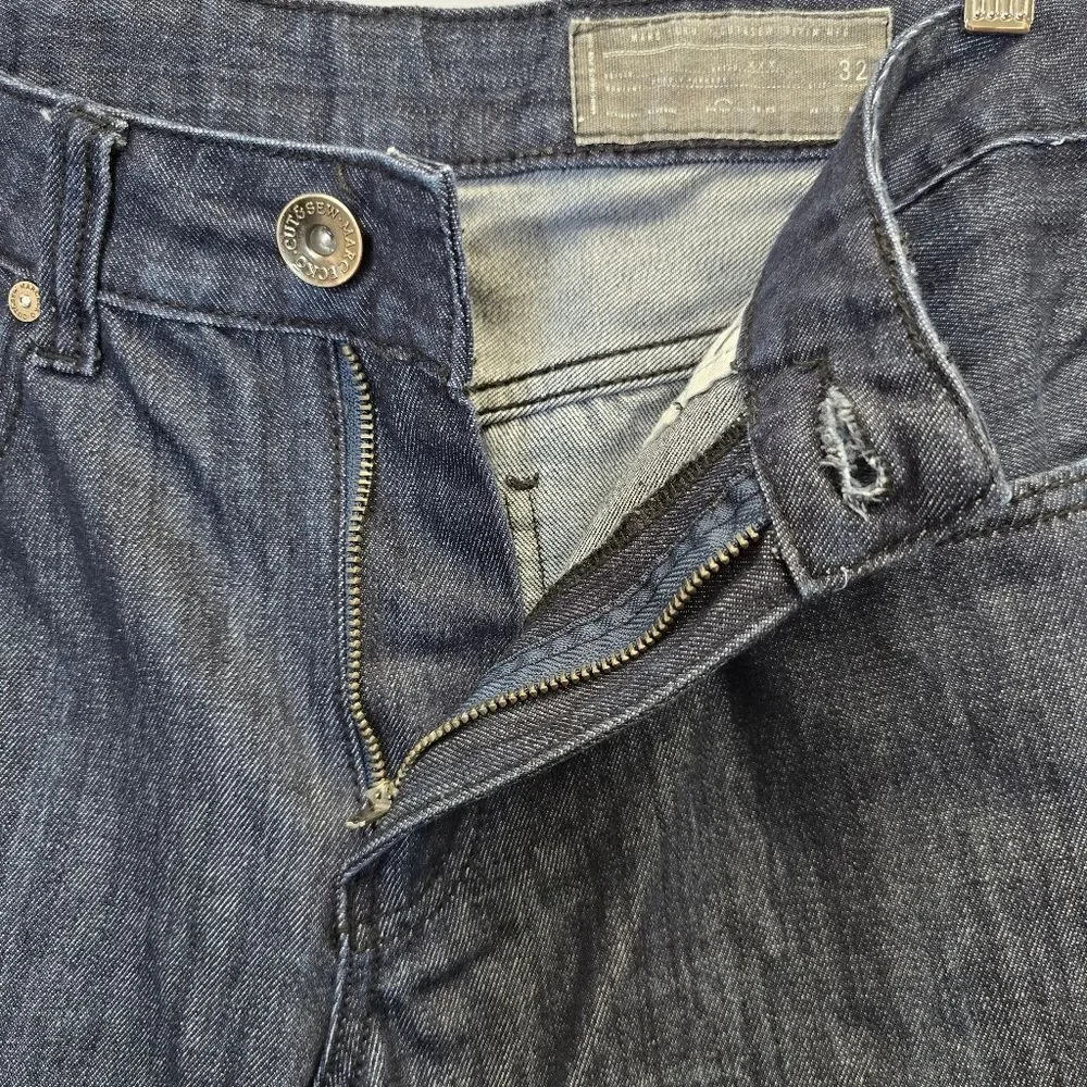 Marc Ecko Men's W32 X L32 Straight Fit Dark Blue Denim Jeans